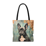 Frenchie Chic Canvas Tote Bag, Eco-Friendly Dog Lover Gift