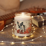 Frenchie Floral Elegance Candle – Soy Wax Gift for Dog Lovers