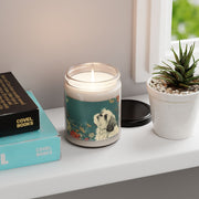 Shih Tzu Serenity Candle – Vintage Floral Art Pet Lover Gift