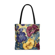 Floral Bloom Canvas Tote Bag, Vibrant Artistic Design for Everyday Use