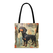 Charming Dachshund Art Tote Bag – Eco-Friendly Canvas for Dog Lovers