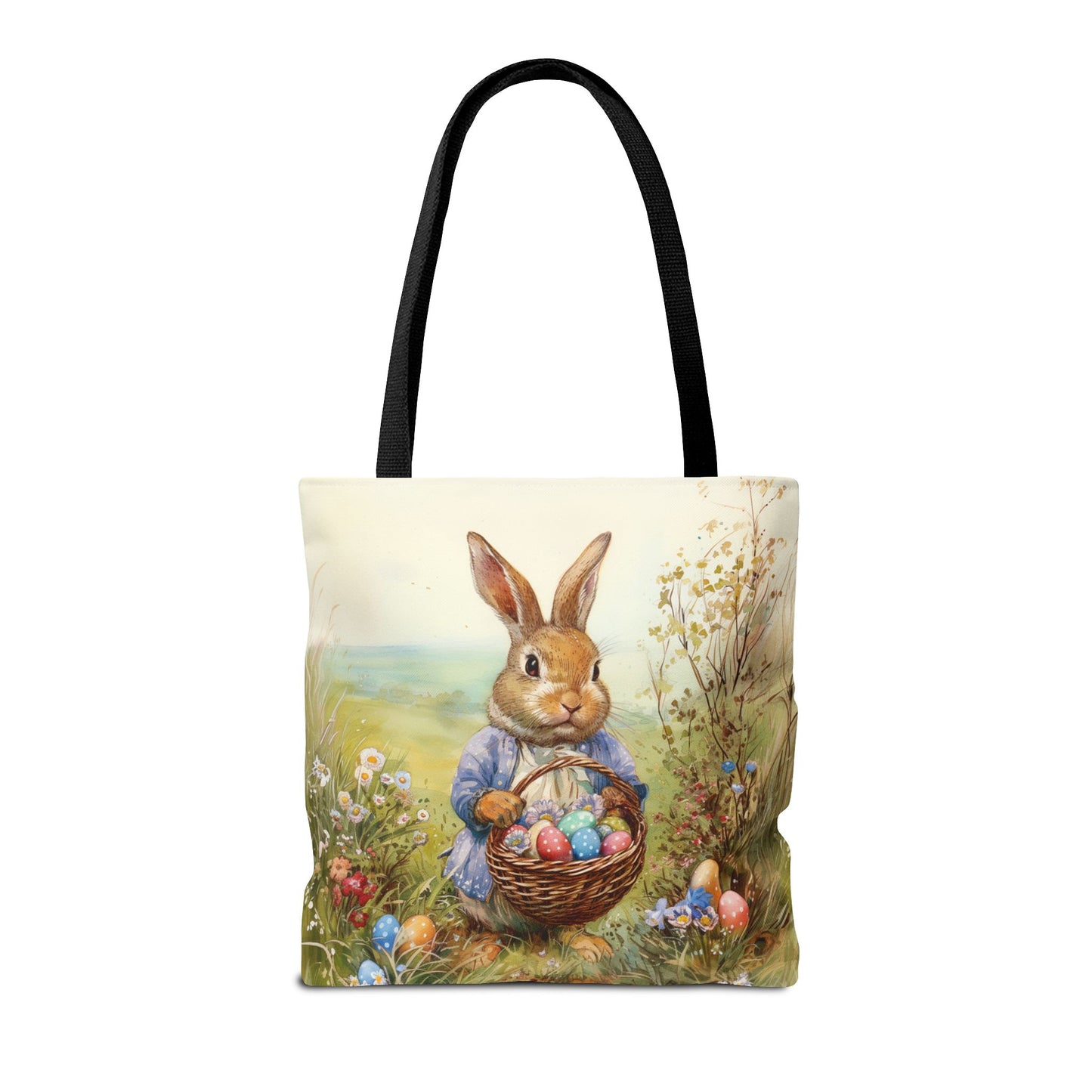 Whimsical Easter Bunny Tote Bag, Perfect for Spring Gifts