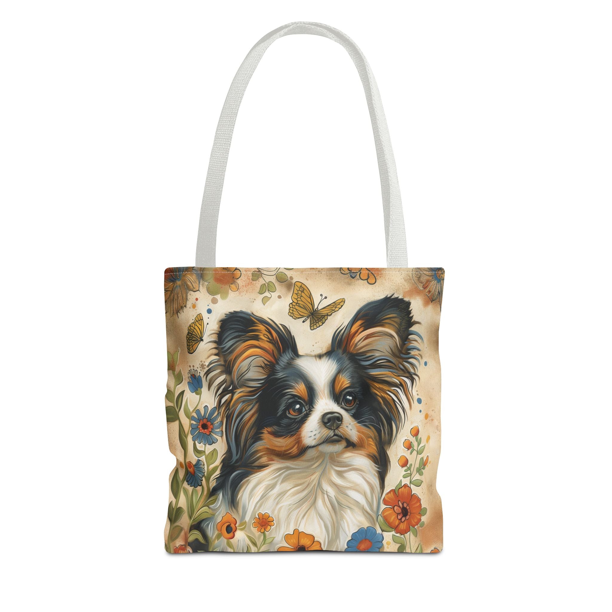 Papillon Butterfly Garden Tote Bag, Artistic Grocery & Beach Bag