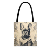 Chic French Bulldog Canvas Tote Bag – Elegant Dog Lover Gift