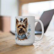 Yorkshire Terrier Winter Mug – Cozy Holiday Coffee Cup for Yorkie Lovers