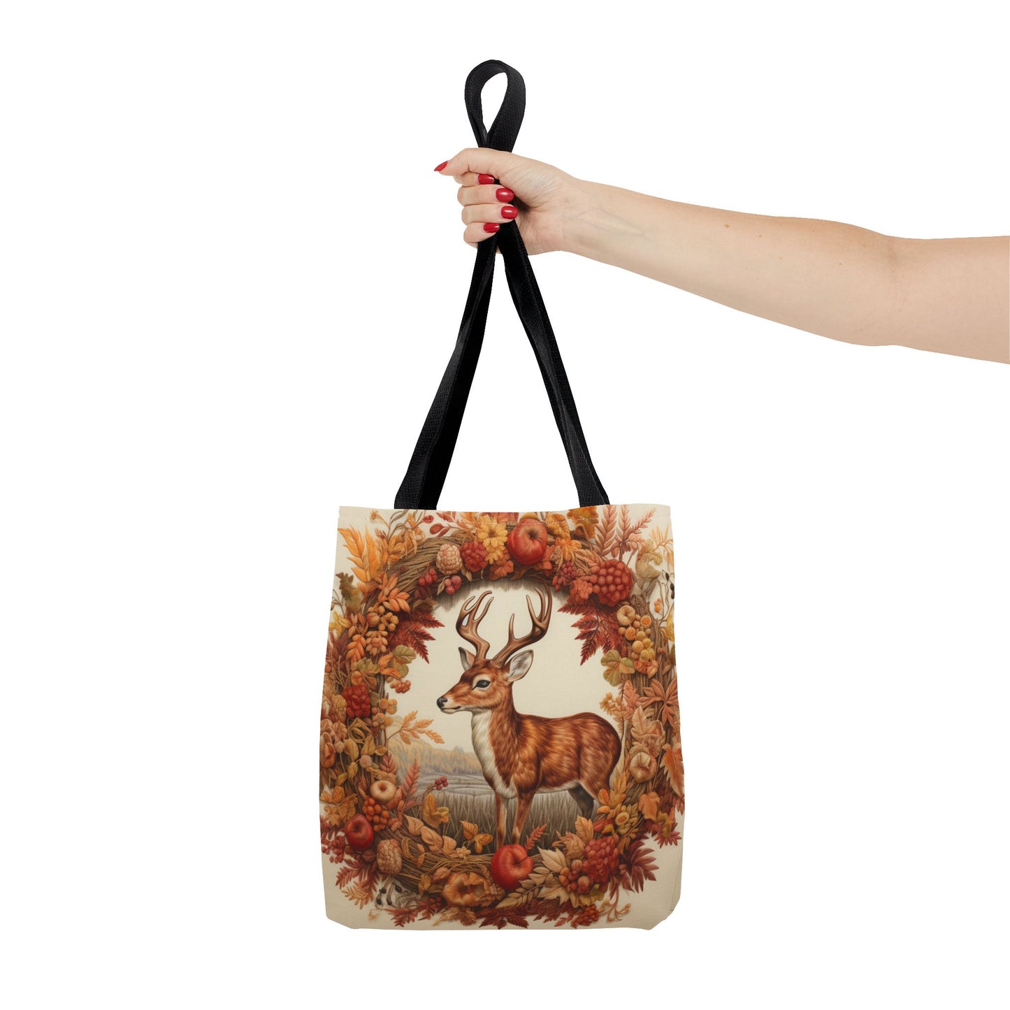 Autumn Whitetail Deer Tote Bag, Fall-Inspired Eco-Friendly Canvas