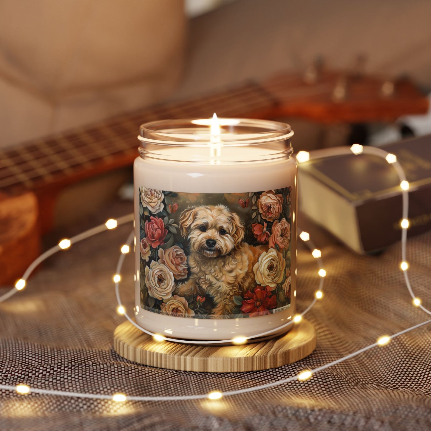 Cockapoo Vintage Rose Candle – Pet Lover Memorial Gift