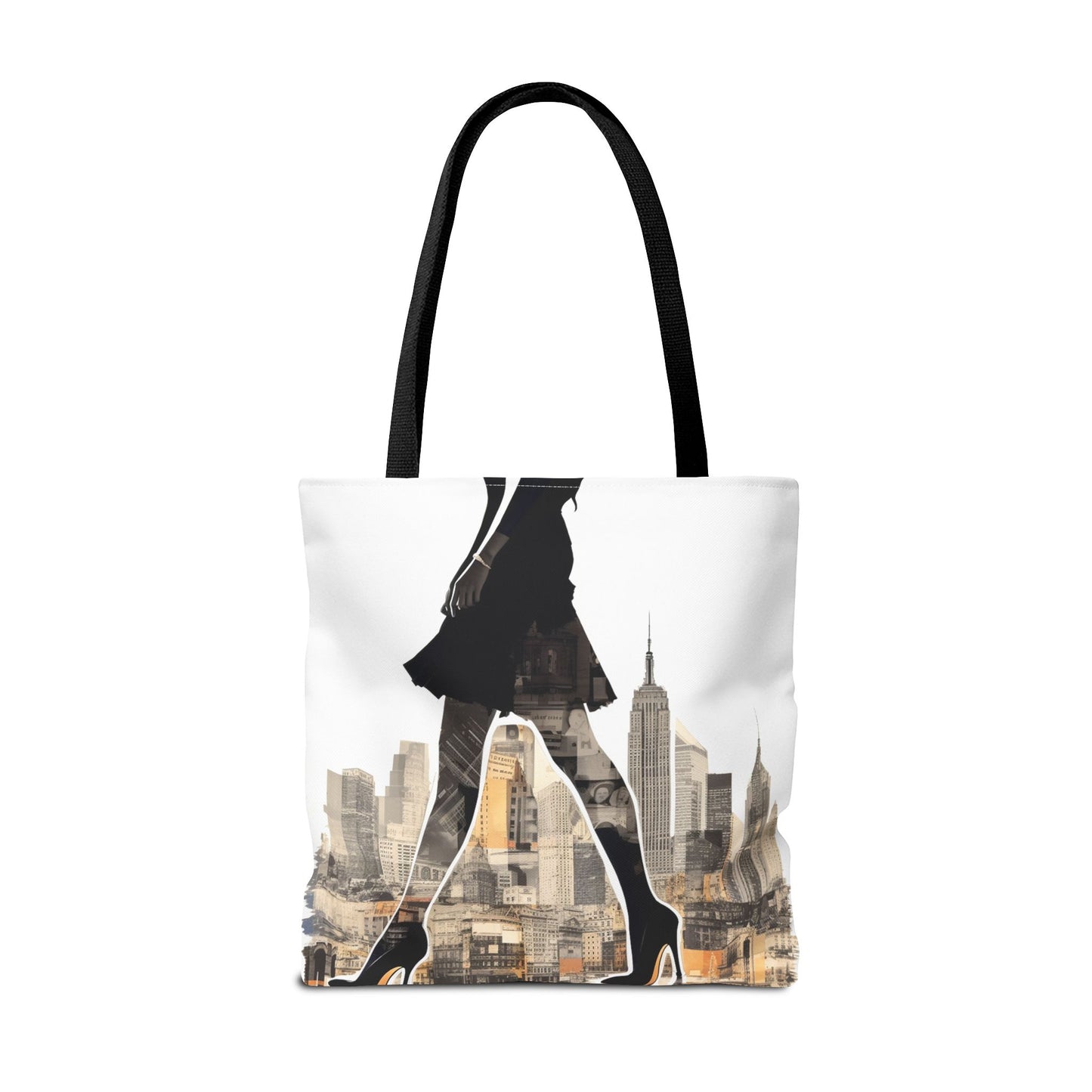 Chic City Skyline Tote Bag with Modern Fashion Silhouette