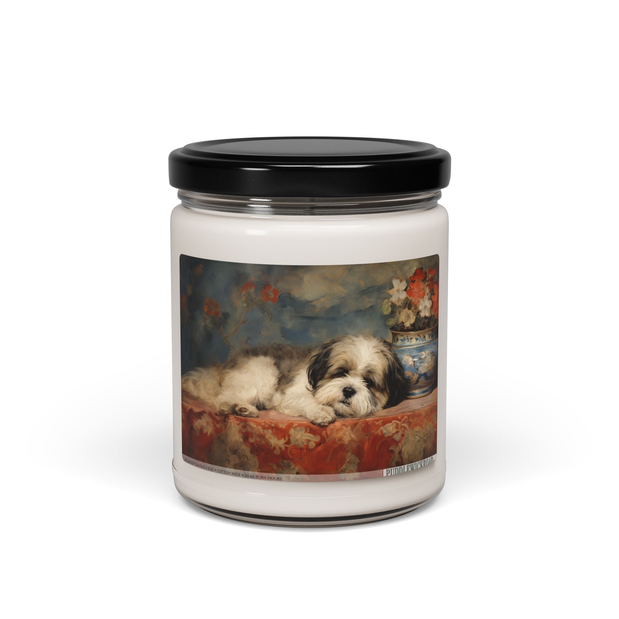 Shih Tzu Vintage Art Candle – Soy Gift for Dog Lovers