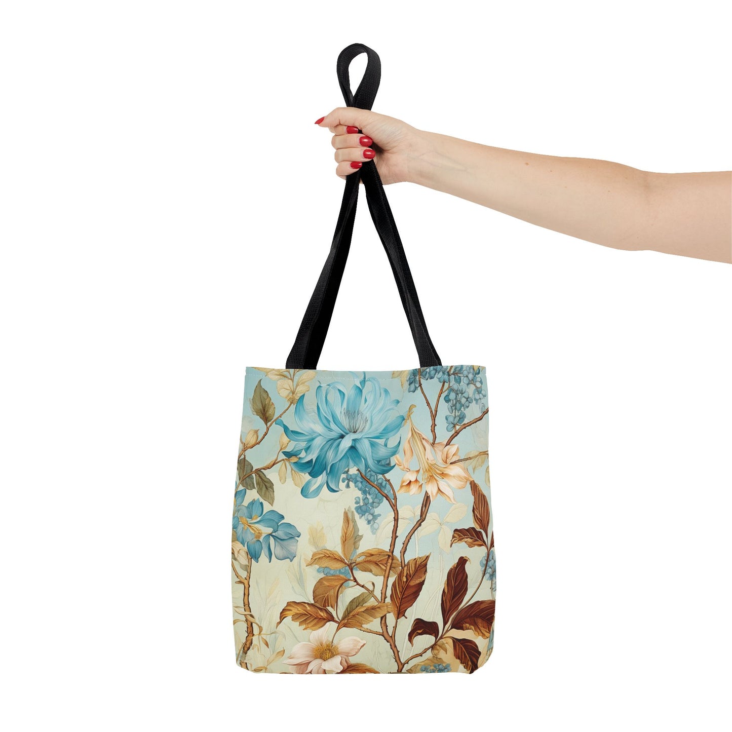 Vintage Chic Floral Canvas Tote Bag, Eco-Friendly Reusable Bag