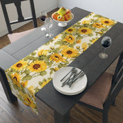 Golden Sunflower Table Runner | Yellow Floral Home Décor (72" or 90")