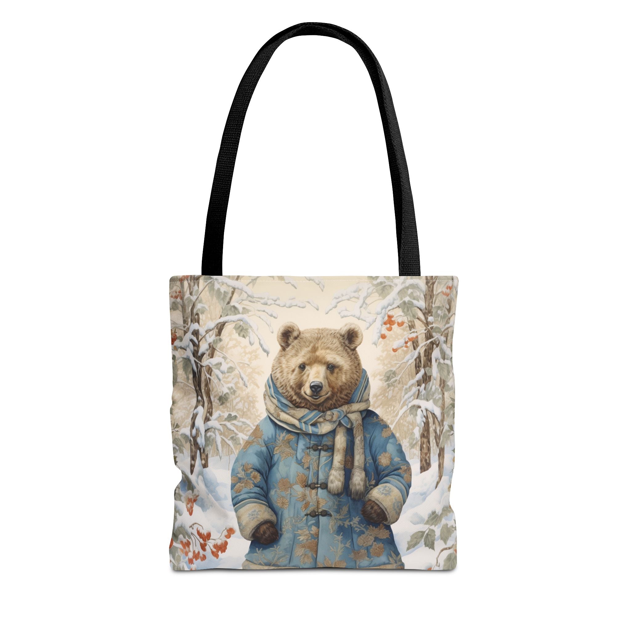 Winter Bear Wonderland Tote Bag, Cozy Winter Vibes Eco-Friendly Design