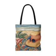 Sunny Beach Paradise Canvas Tote Bag, Vibrant and Eco-Friendly Beach Accessory