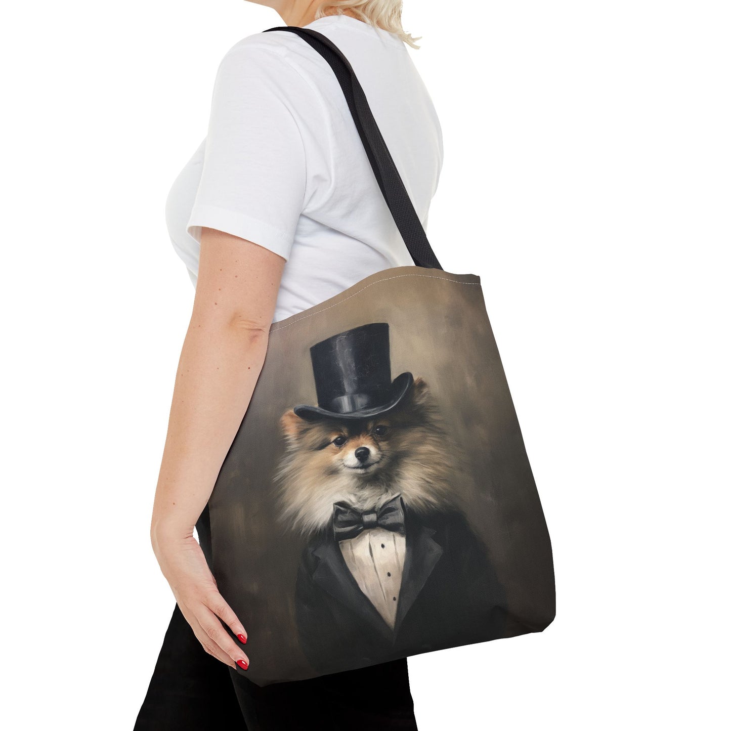 Regal Pomeranian Tote Bag, Eco-Friendly Canvas for Dog Lovers