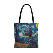 Starry Night Schnauzer Tote Bag – Artistic Dog Lover's Canvas Bag