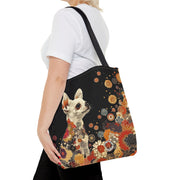 Whimsical Chihuahua Floral Tote Bag – Eco-Friendly Market Style