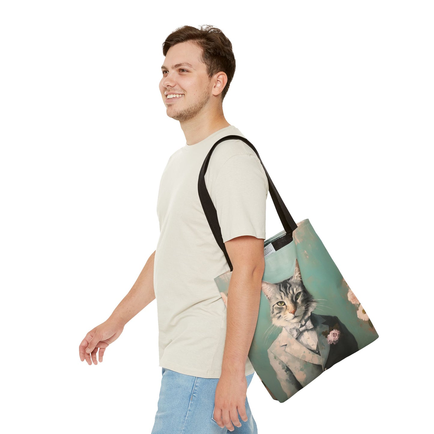 Maine Coon Cat Tote Bag, Chic Canvas Market Bag for Cat Lovers