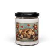 Bulldog Rose Vintage Candle – Pet Lover Gift with Heartwarming Design