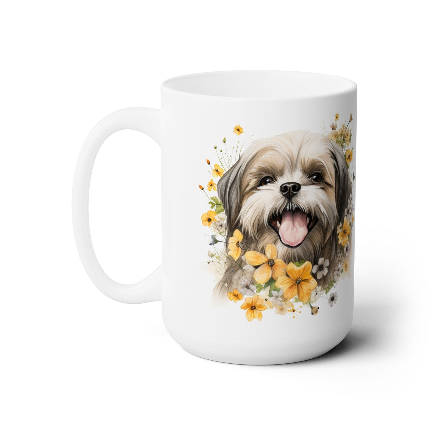 Shih Tzu Smile Floral Coffee Mug – Perfect Gift for Dog Lovers