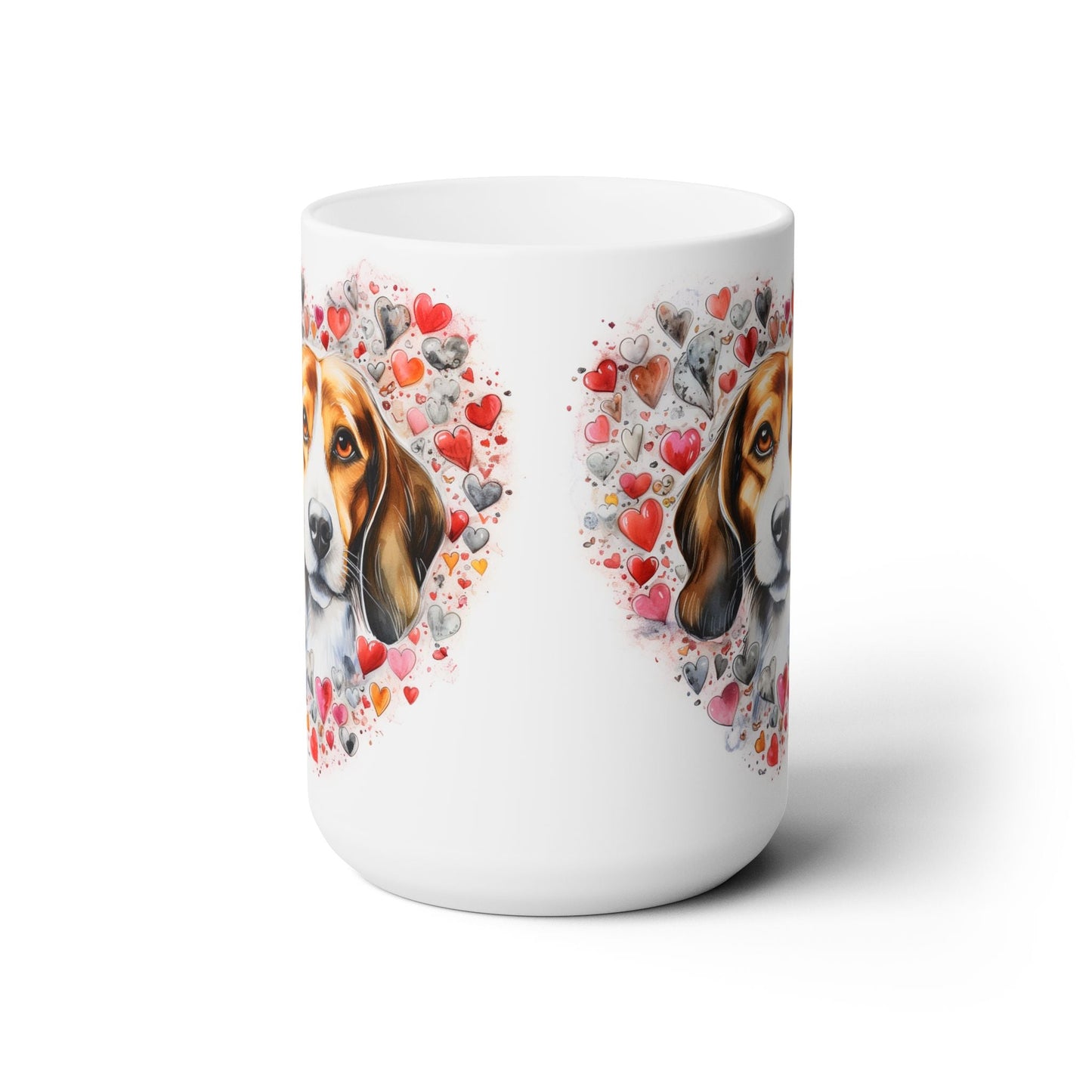 Beagle Love Mug - Heartwarming Valentine's Coffee Cup for Dog Lovers