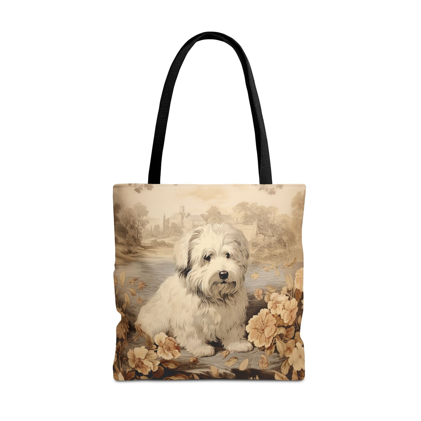 Old English Sheepdog Rustic Autumn Tote Bag, Cozy and Versatile Design