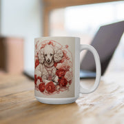 Elegant Poodle Mug - Floral Design for Dog Lovers