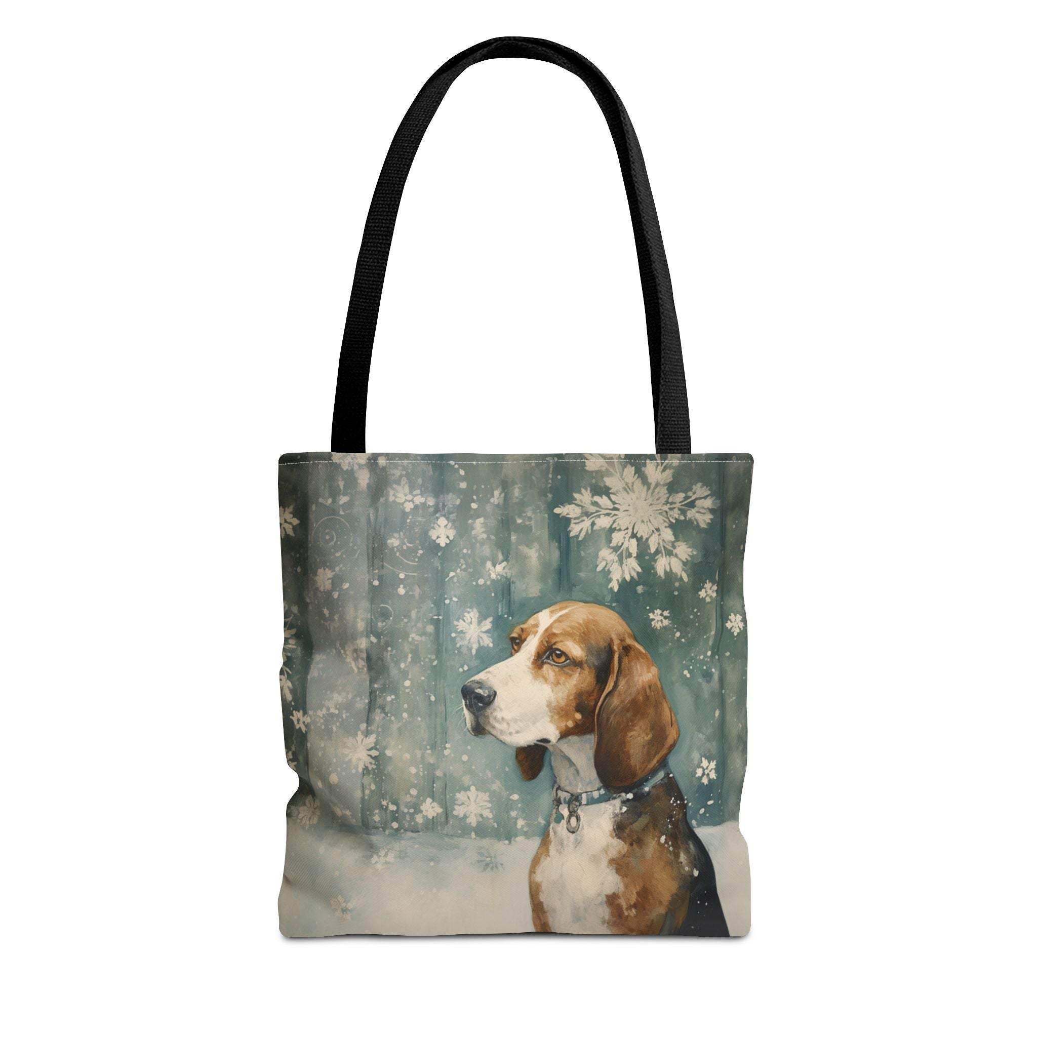 Beagle Snowy Wonderland Tote Bag, Holiday Gift for Dog Lovers