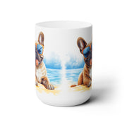 Frenchie Beach Vibes Mug - Fun Summer Dog Lover Gift