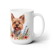 Yorkie Magic Mug – Adorable Yorkshire Terrier Floral Art Coffee Cup