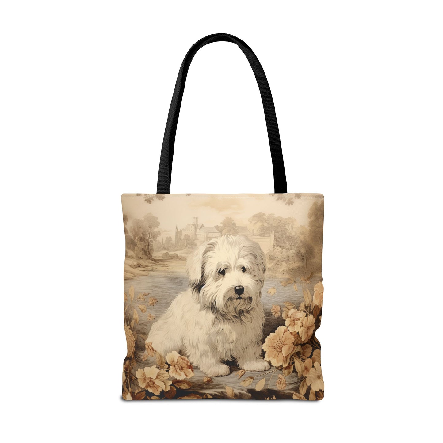 Old English Sheepdog Rustic Autumn Tote Bag, Cozy and Versatile Design