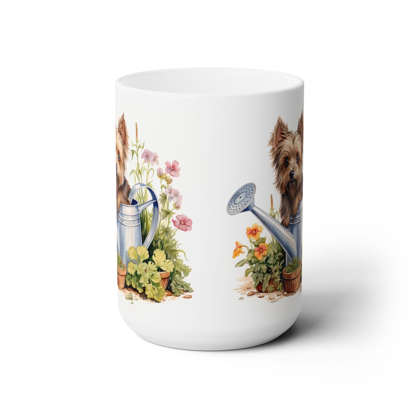 Yorkie Garden Delight Mug - Cute Coffee Cup for Dog Lovers