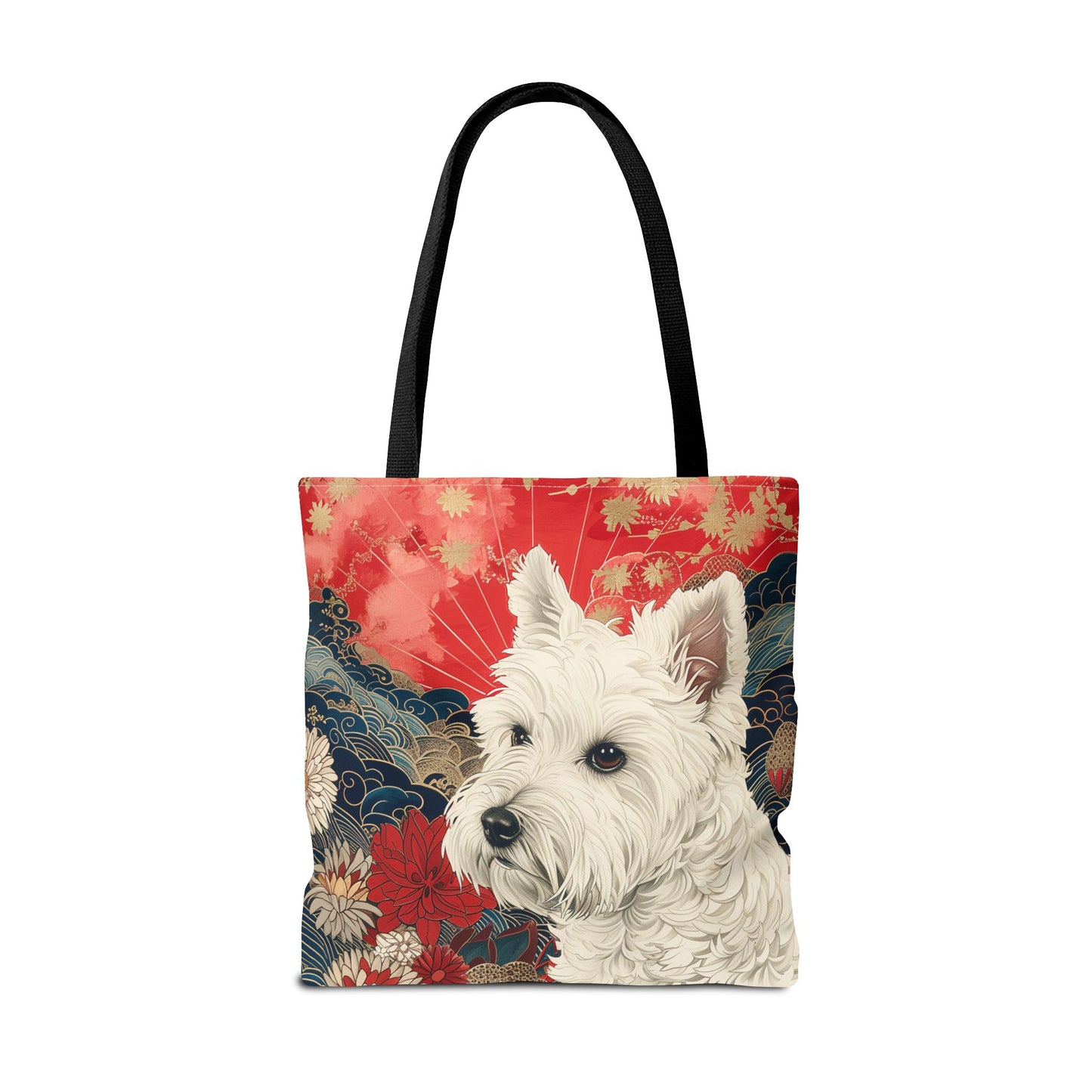 Westie Dream Tote Bag - Artistic Floral Canvas Gift for Dog Lovers - Darwin & Rose