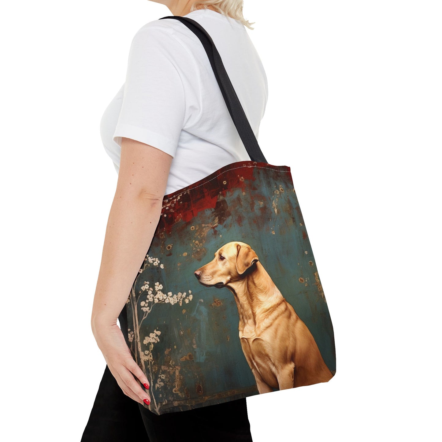 Labrador Meadow Blossoms Tote Bag – Stylish & Eco-Friendly Dog Lover Gift