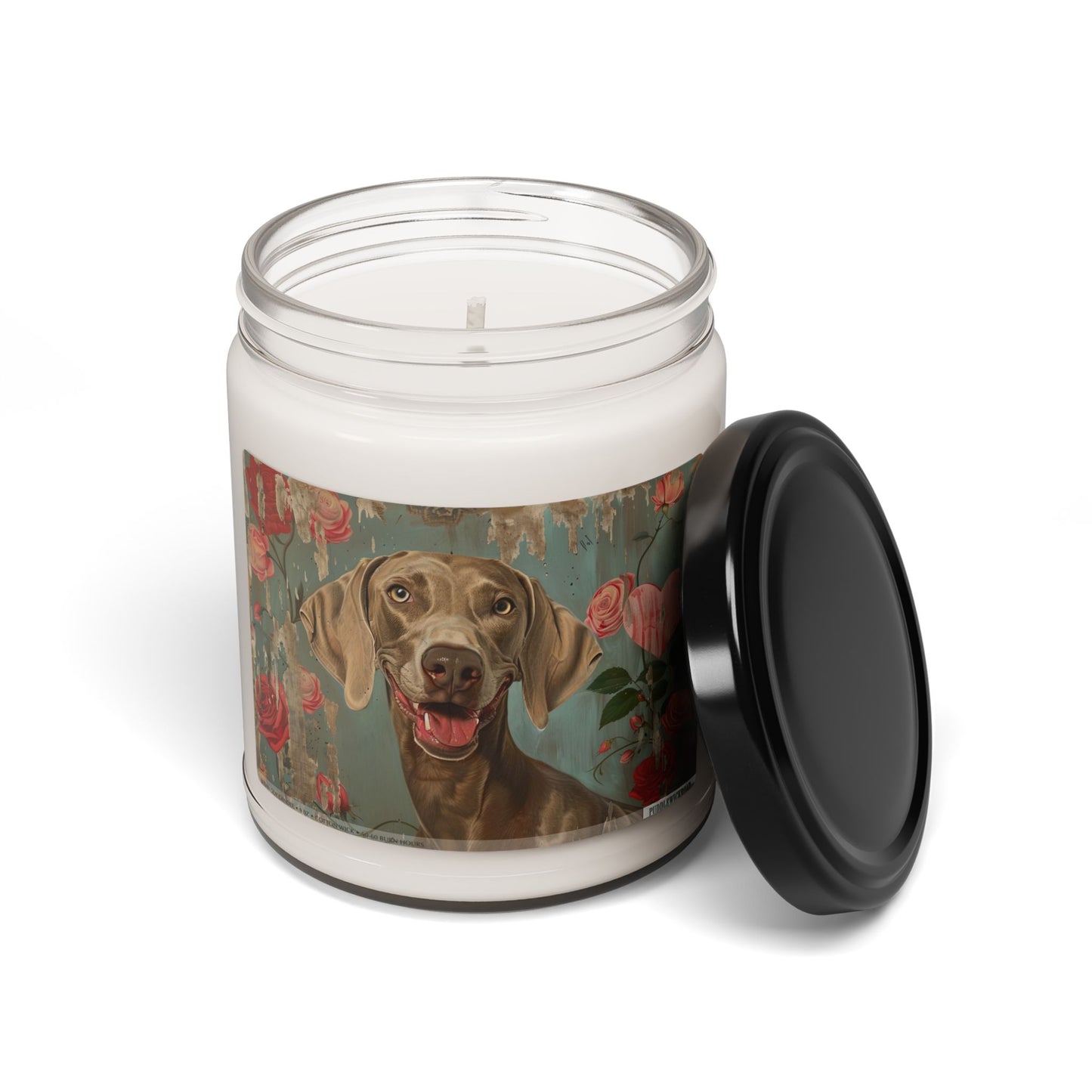 Weimaraner Vintage Art Candle – Dog Lover Gift & Pet Memorial