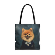 Pompous Pomeranian Tote Bag, Eco-Friendly Canvas for Pet Lovers