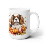 Cavie Thanksgiving Mug with Pumpkins & Fall Leaves