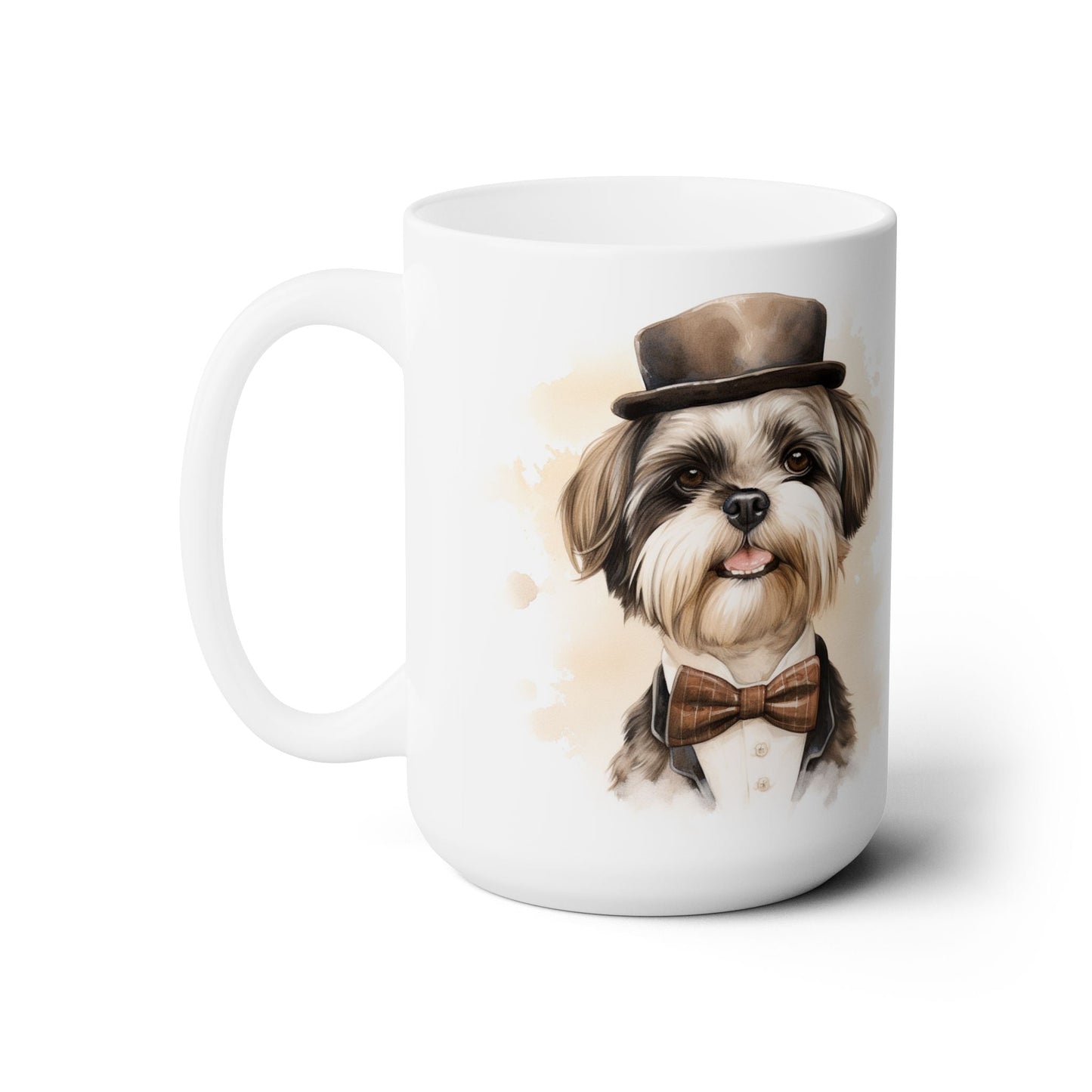 Elegant Shih Tzu Coffee Mug – Adorable Bowtie Design for Dog Lovers