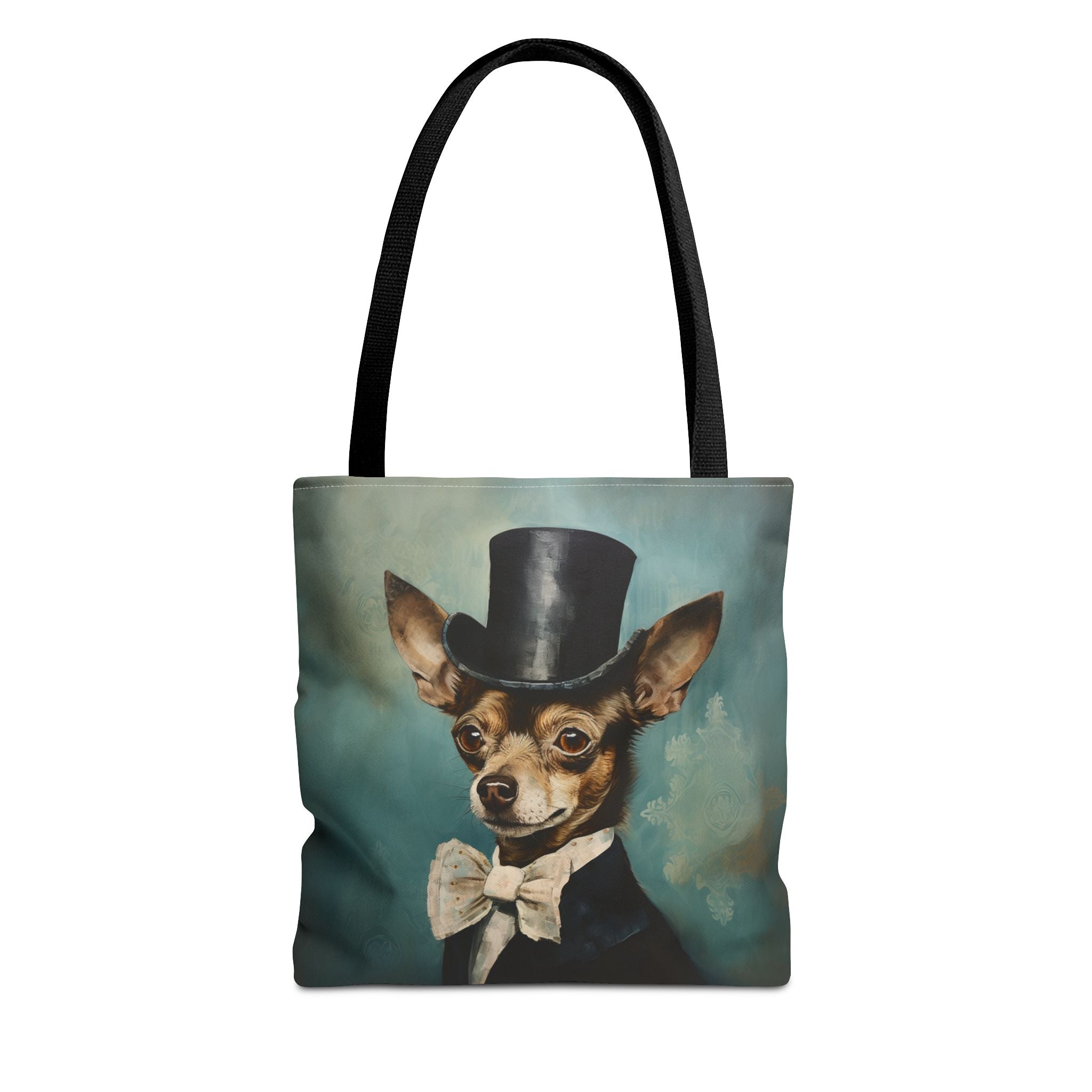 Chihuahua Dapper Gentleman Tote Bag, Stylish Eco-Friendly Canvas Bag for Pet Lovers