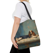 Regal Cavalier King Charles Spaniel Tote Bag, Classic Art Style Canvas