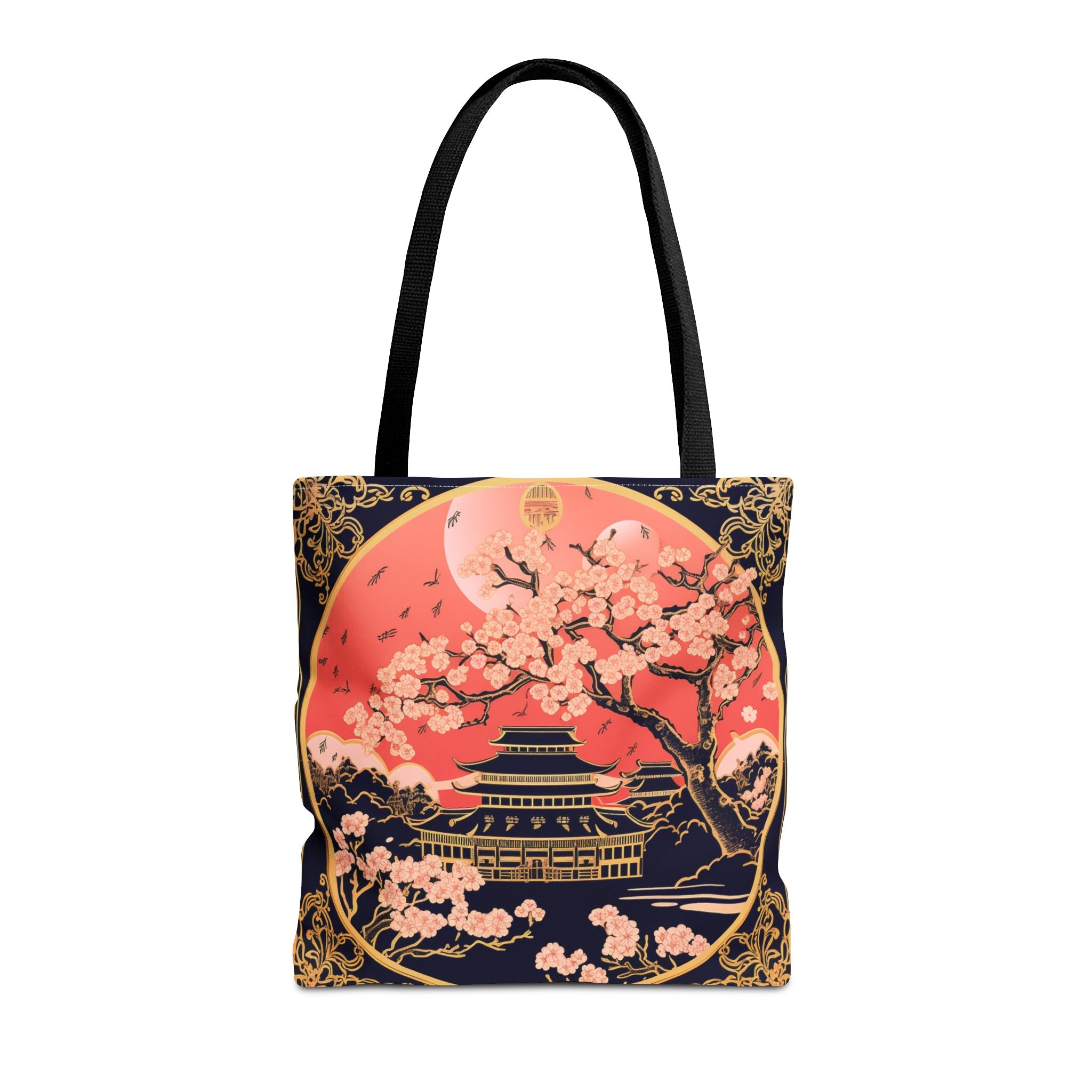 Cherry Blossom Serenity Tote Bag - Elegant Canvas Eco-Friendly Shopping Bag