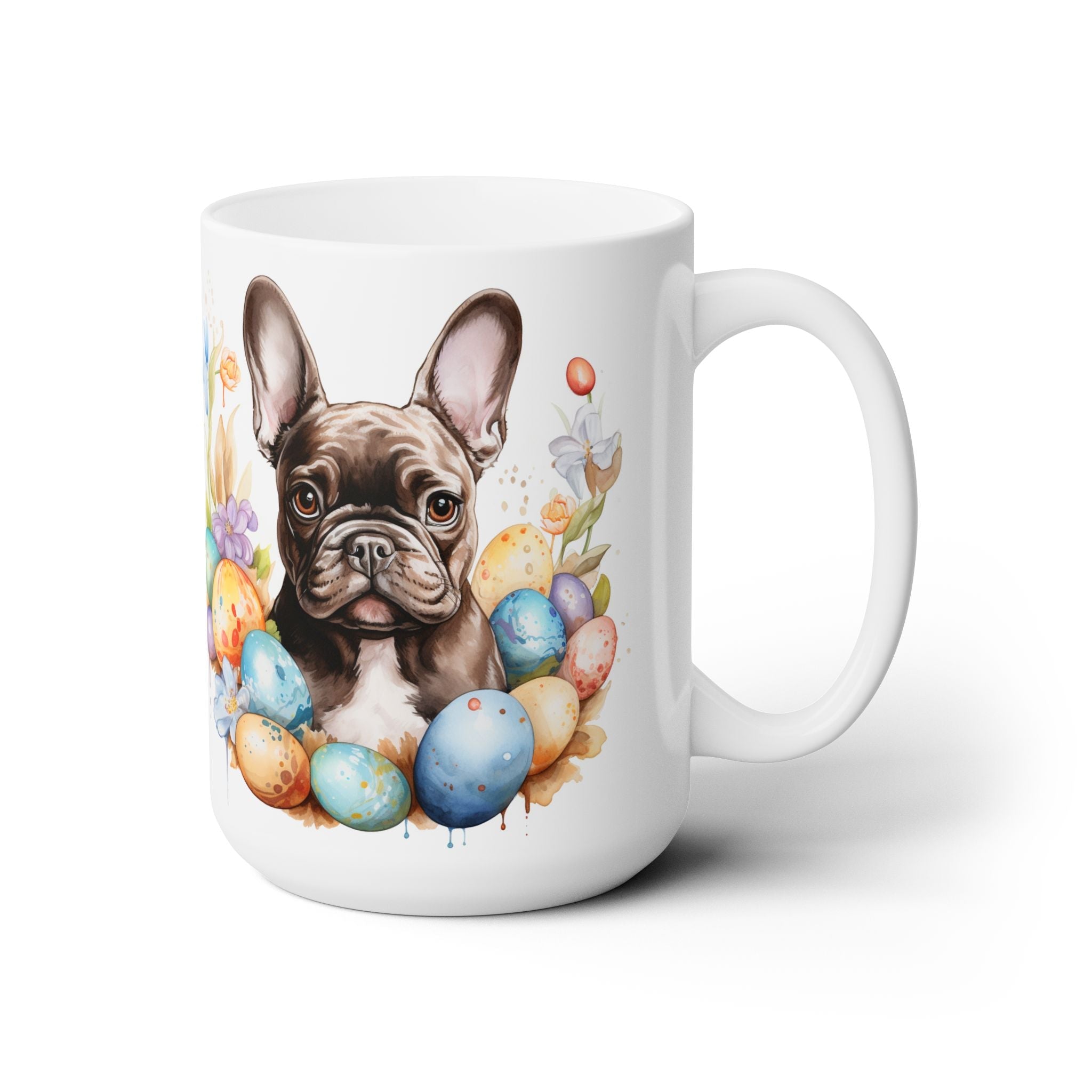 French Bulldog Easter Celebration Mug – Spring Coffee Cup Gift