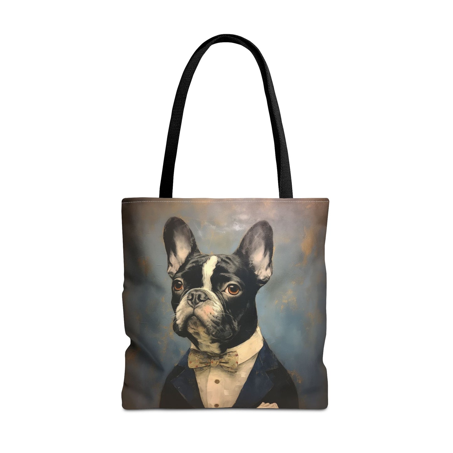 French Bulldog Aristocrat Canvas Tote Bag, Stylish Dog Lover Gift