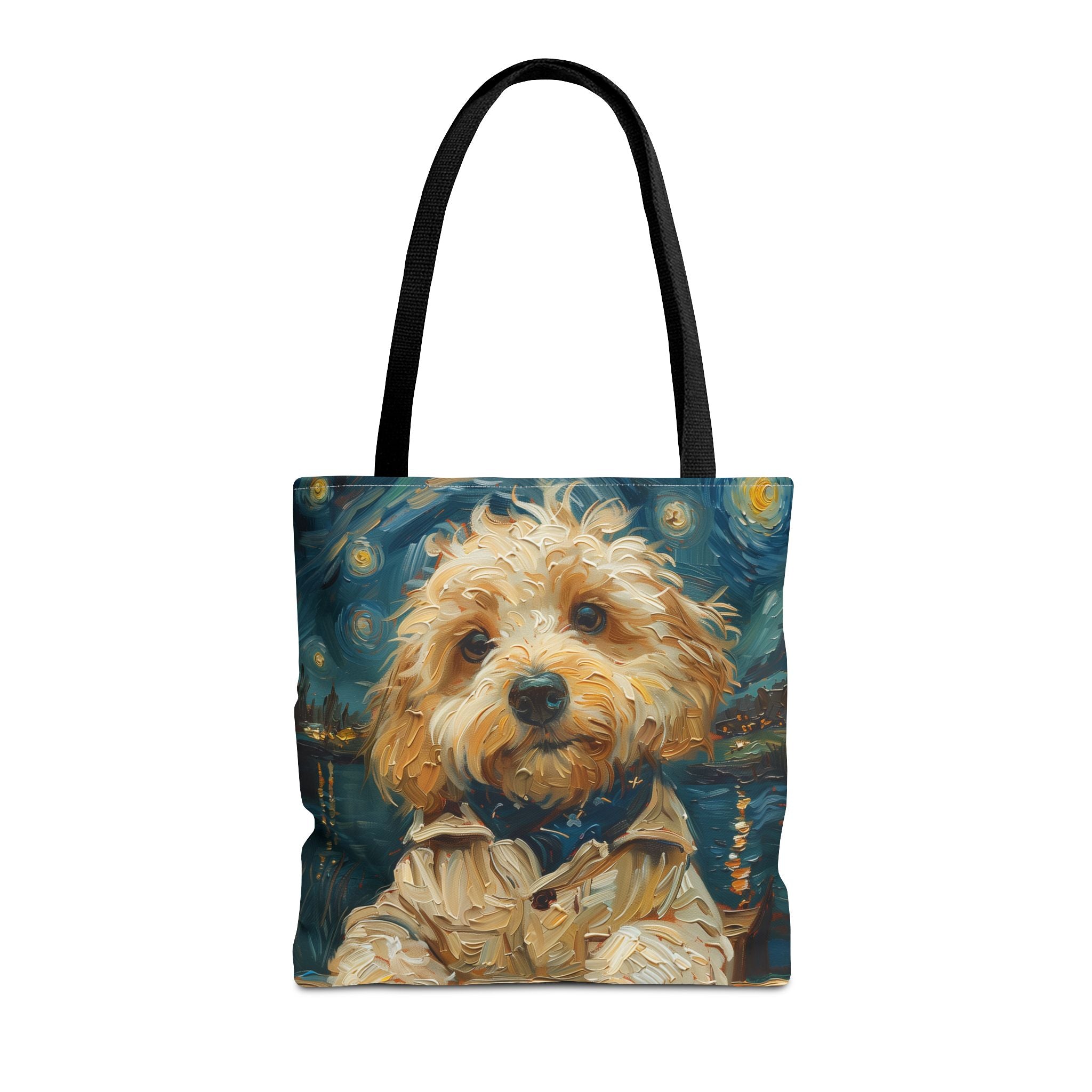 Golden Doodle Starry Night Tote Bag, Artistic Eco-Friendly Gift