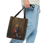 Elegant Red Fox Aristocrat Canvas Tote Bag - Eco-Friendly Animal Lover Gift