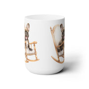 Frenchie Charm Coffee Mug – Cozy Rocking Chair Design