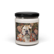 Regal Bulldog Floral Candle – Soy Candle Gift for Pet Lovers