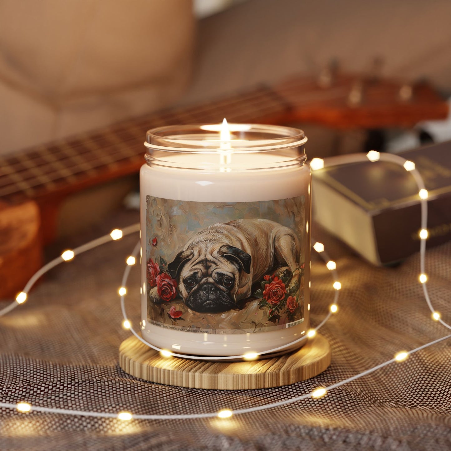 Pug Lover's Vintage Memorial Candle - Soy Wax Gift for Pet Parents