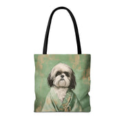 Elegant Shih Tzu Kimono Canvas Tote Bag – Stylish and Eco-Friendly Gift