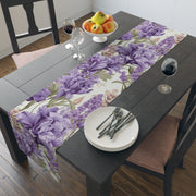 Purple Floral Table Runner | Lavender, Lilac, and Cream Décor (72" or 90")