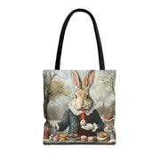 Charming Easter Bunny Canvas Tote Bag with Vintage Artwork